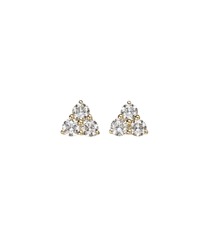Anita Ko Trillion Medium 18kt gold earrings with diamonds | Image 1 Anita Ko Trillion Medium 18kt gold earrings with diamonds | Image 1