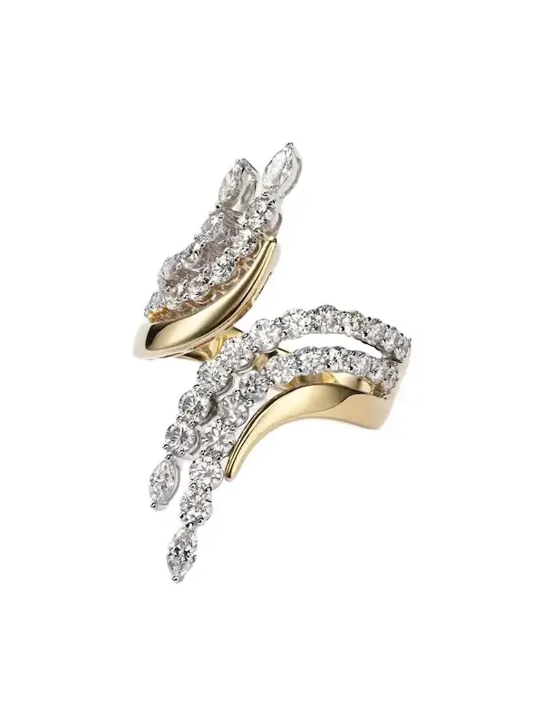Golden Strada 18kt gold ring with diamonds