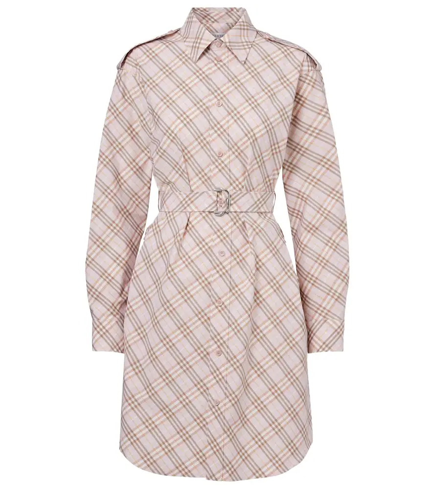 Burberry Check cotton shirt dress