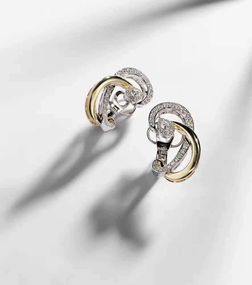 YEPREM Golden Strada 18kt gold earrings with diamonds | Thumbnail 4