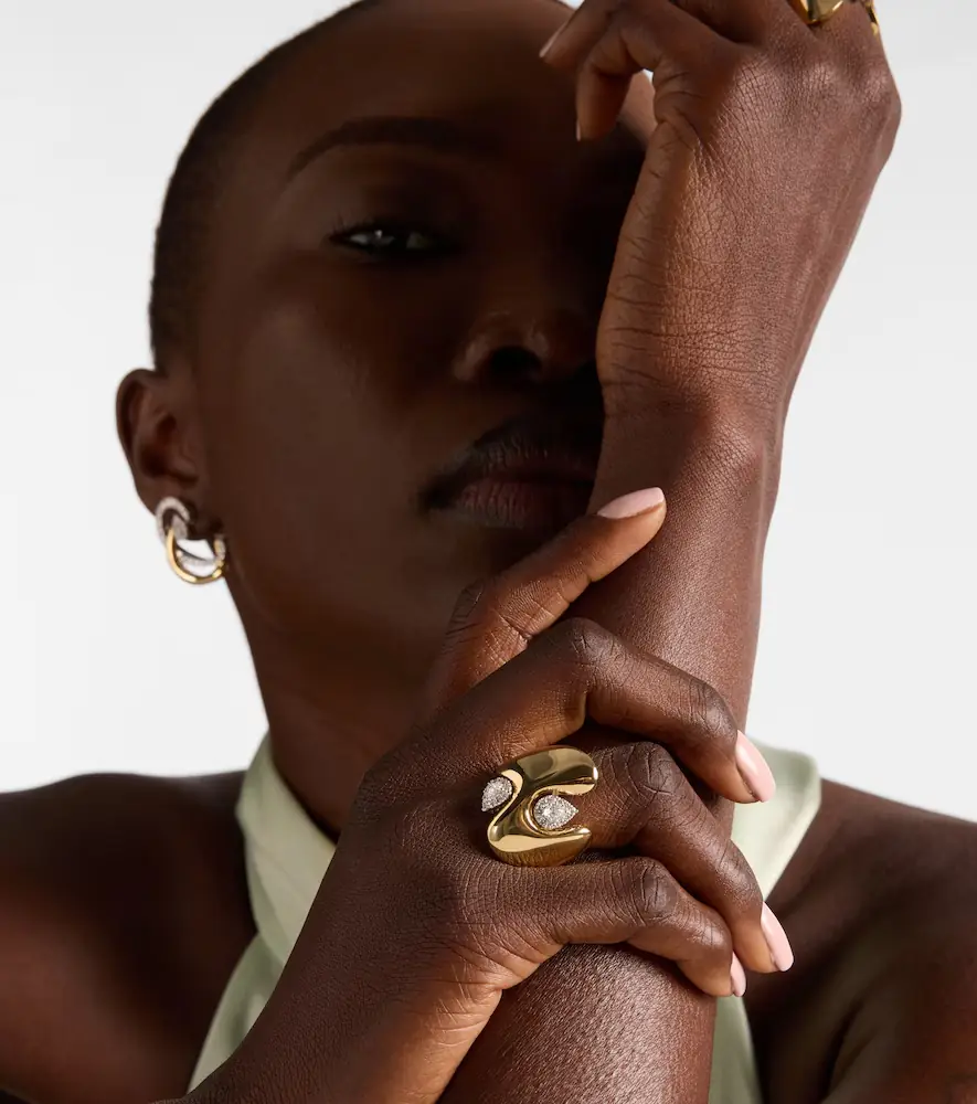 YEPREM Golden Strada 18kt gold ring with diamonds | Thumbnail 5