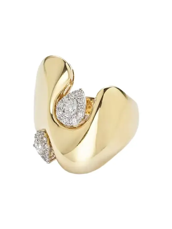 Golden Strada 18kt gold ring with diamonds Golden Strada 18kt gold ring with diamonds