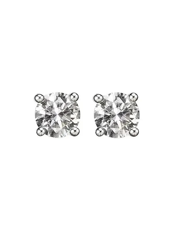 18kt white gold stud earrings with diamonds 18kt white gold stud earrings with diamonds
