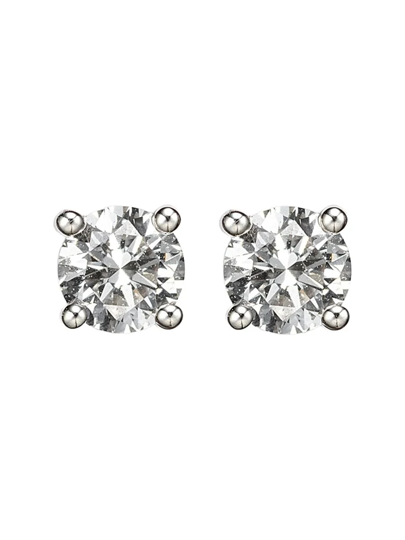 18kt white gold stud earrings with diamonds