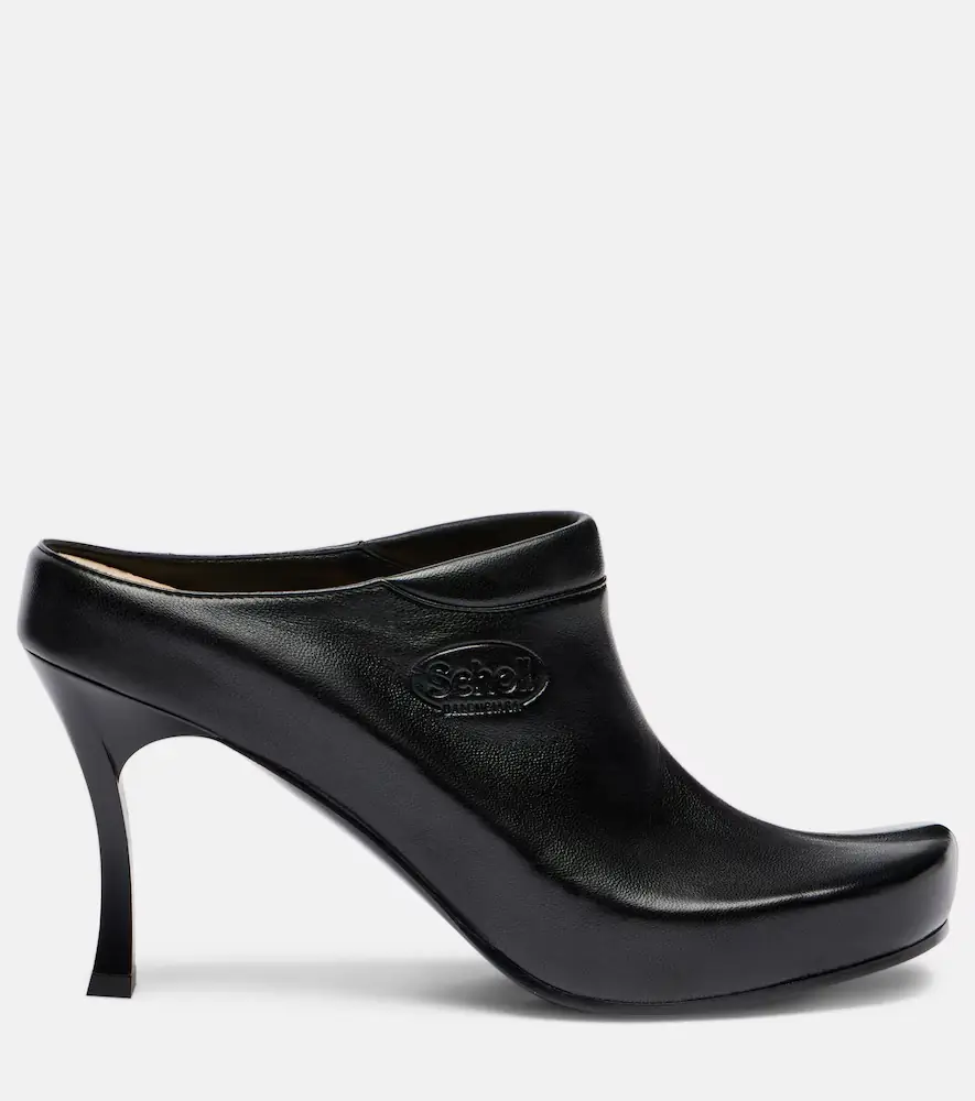 Balenciaga x Scholl 80 leather mules | Thumbnail 2 Balenciaga x Scholl 80 leather mules | Thumbnail 2