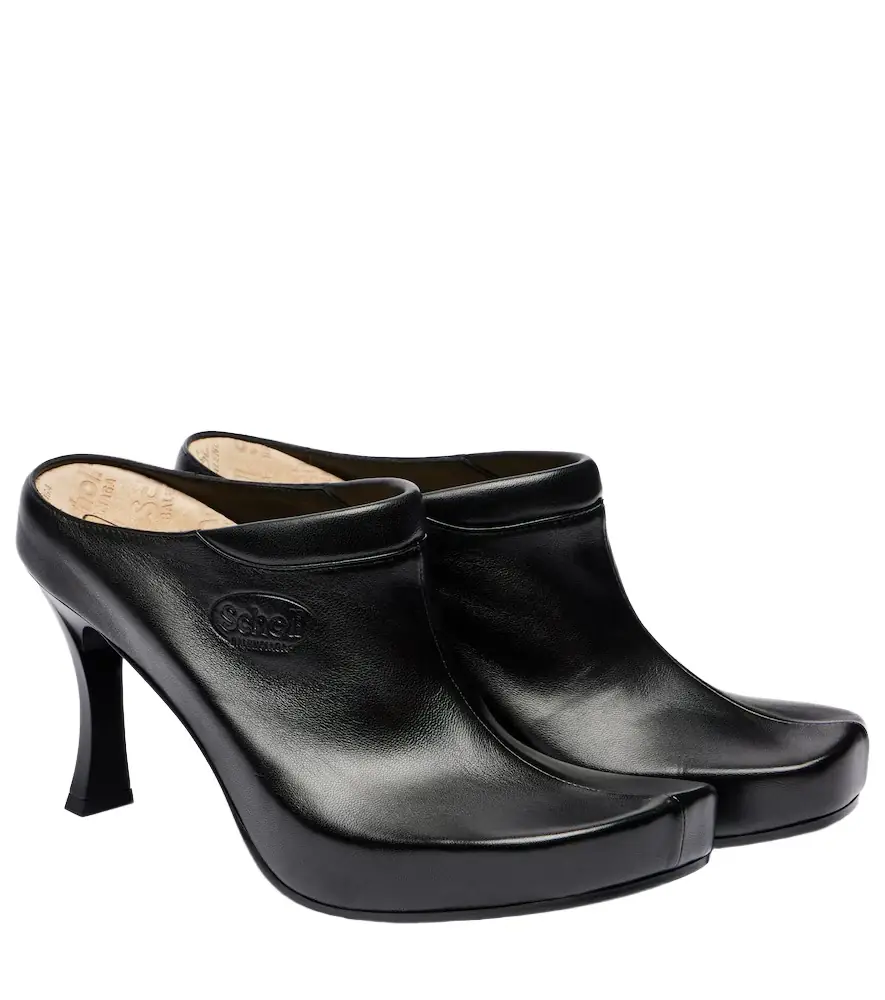 Balenciaga x Scholl 80 leather mules | Image 1 Balenciaga x Scholl 80 leather mules | Image 1