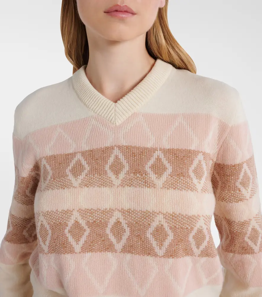 Moncler Jacquard virgin wool sweater | Thumbnail 5