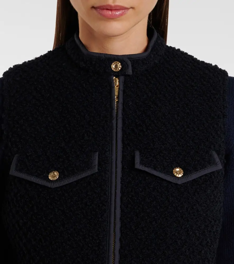 Moncler Virgin wool bouclé vest | Thumbnail 3