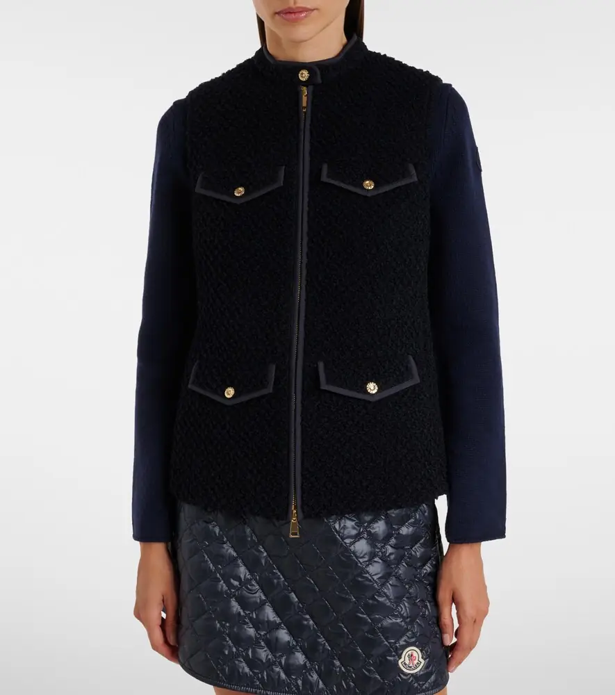Moncler Virgin wool bouclé vest | Thumbnail 4
