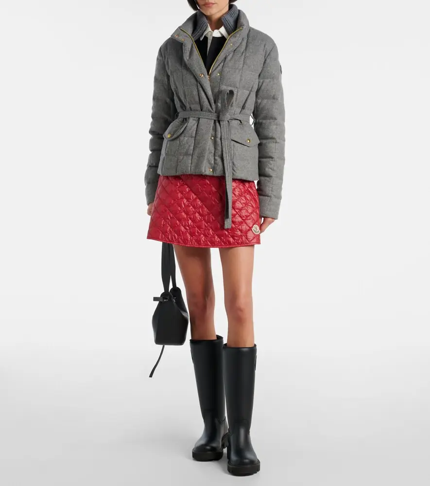 Moncler Belted quilted down jacket | Thumbnail 4 Moncler Belted quilted down jacket | Thumbnail 4