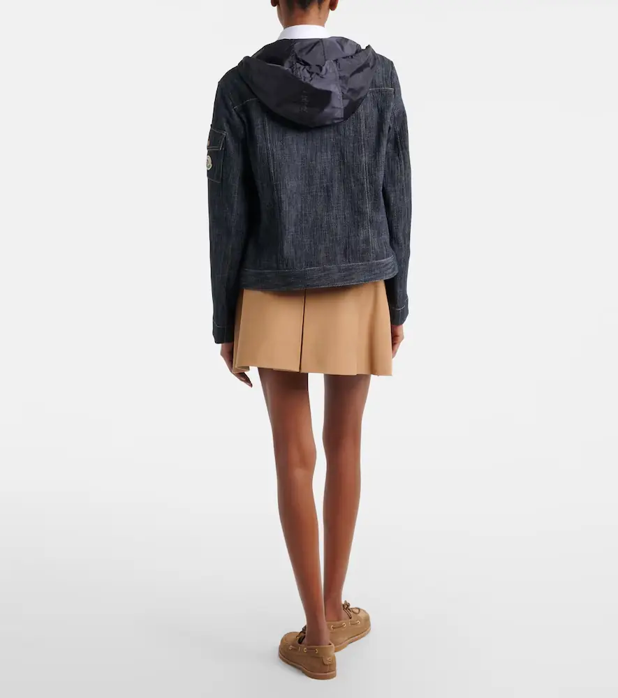 Moncler Pleated cotton miniskirt | Thumbnail 4