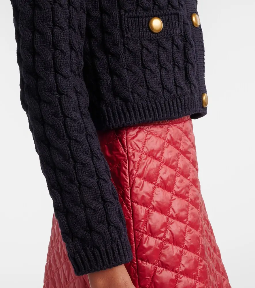 Moncler Cable-knit cotton-blend cardigan | Thumbnail 6 Moncler Cable-knit cotton-blend cardigan | Thumbnail 6