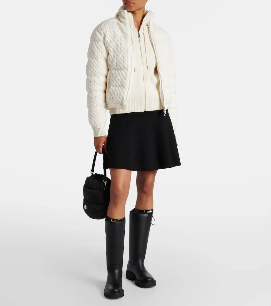 Moncler Cotton-blend down jacket | Thumbnail 2 Moncler Cotton-blend down jacket | Thumbnail 2