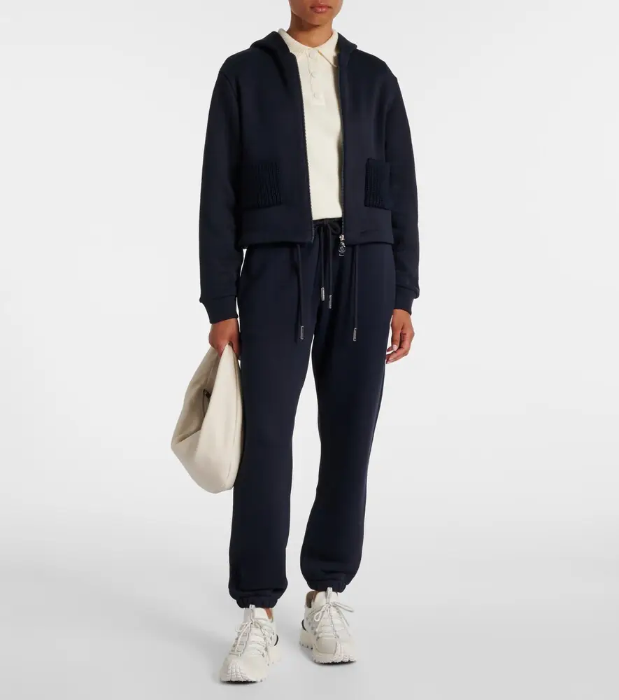 Moncler Logo cotton-blend sweatpants | Thumbnail 4