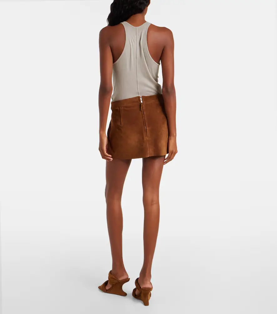 Rick Owens Fog suede miniskirt | Thumbnail 2 Rick Owens Fog suede miniskirt | Thumbnail 2