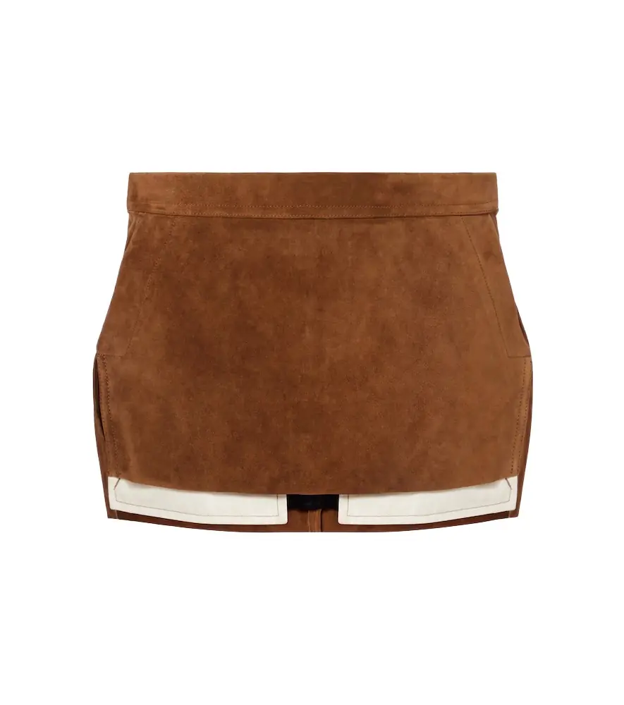 Rick Owens Fog suede miniskirt