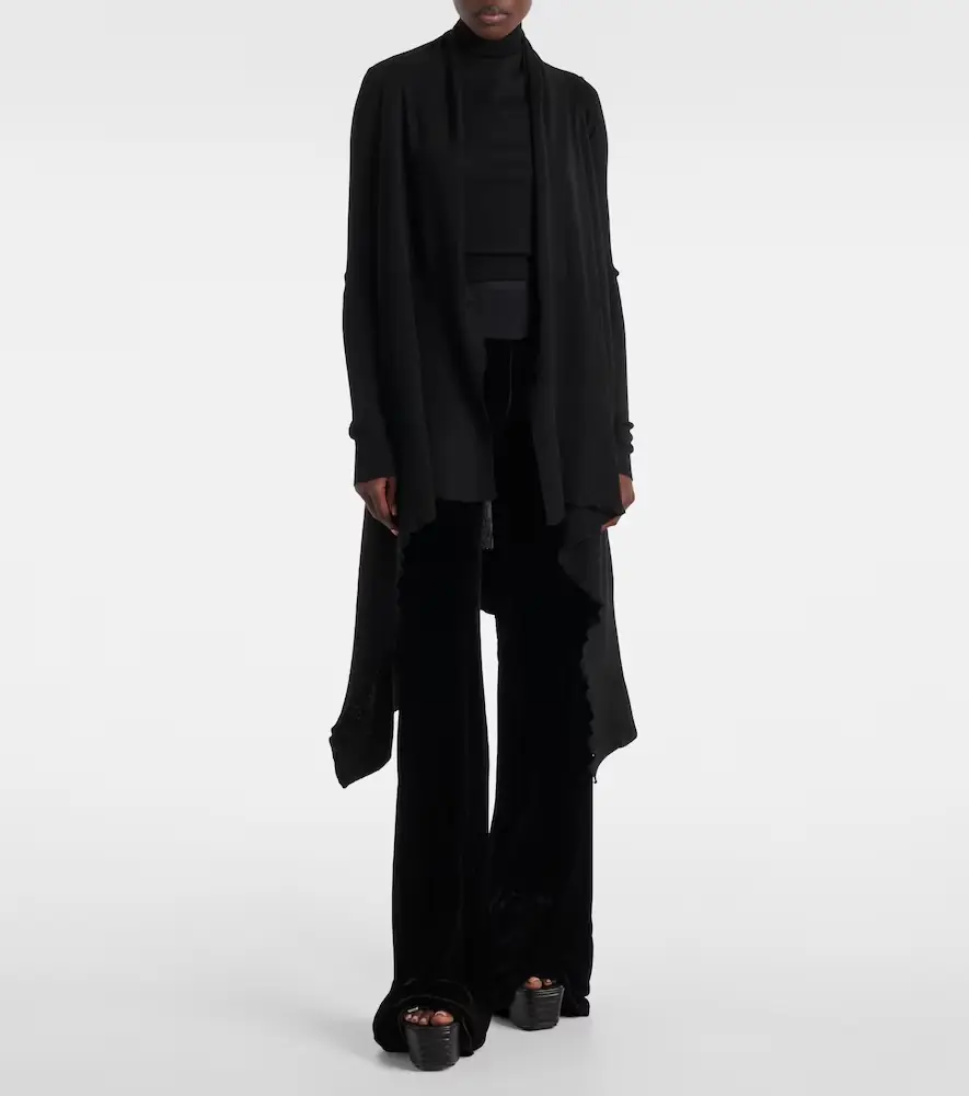 Rick Owens Bias cady crêpe wide-leg pants | Thumbnail 6
