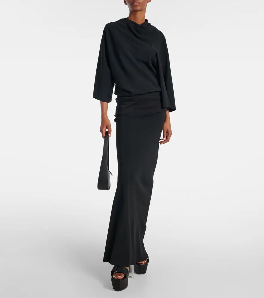 Rick Owens Draped charmeuse top | Thumbnail 4 Rick Owens Draped charmeuse top | Thumbnail 4