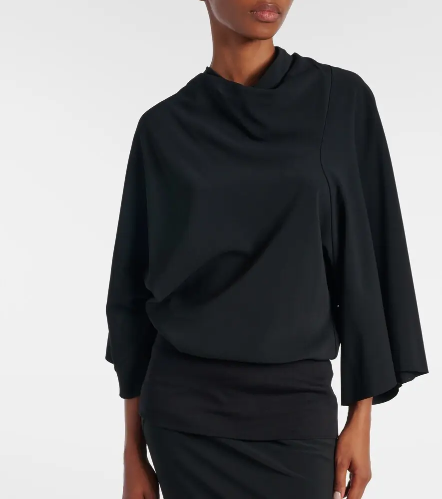 Rick Owens Draped charmeuse top | Thumbnail 5 Rick Owens Draped charmeuse top | Thumbnail 5