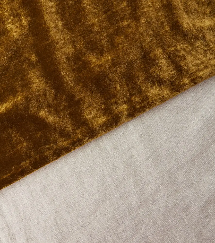 Once Milano Large velvet-trimmed linen tablecloth | Thumbnail 3