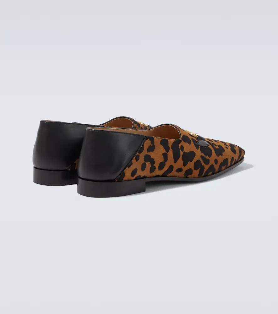 Valentino Garavani Babouche Fauve Éclat calf hair loafers | Thumbnail 3 Valentino Garavani Babouche Fauve Éclat calf hair loafers | Thumbnail 3