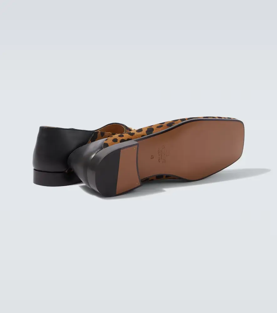 Valentino Garavani Babouche Fauve Éclat calf hair loafers | Thumbnail 4 Valentino Garavani Babouche Fauve Éclat calf hair loafers | Thumbnail 4