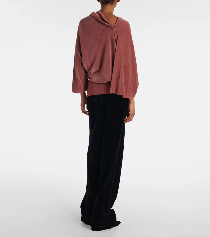 Rick Owens Draped charmeuse top | Thumbnail 3