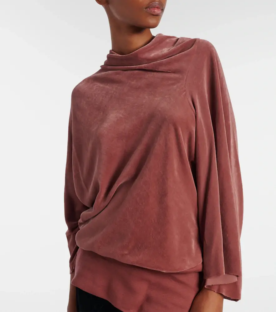 Rick Owens Draped charmeuse top | Thumbnail 5