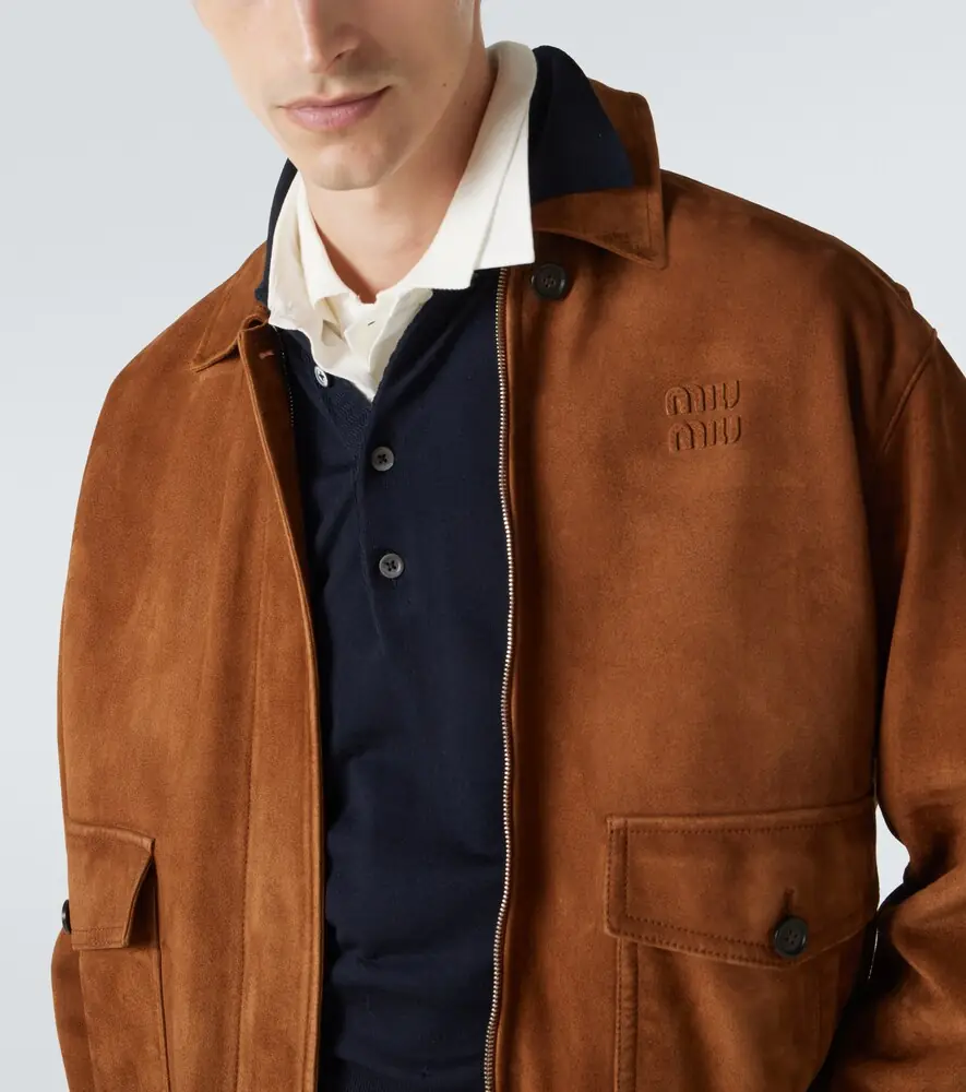 Miu Miu Embossed suede blouson | Thumbnail 4