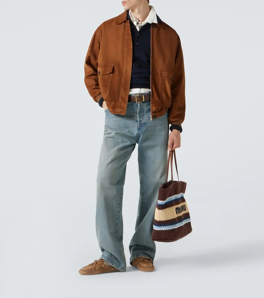 Miu Miu Embossed suede blouson | Thumbnail 5