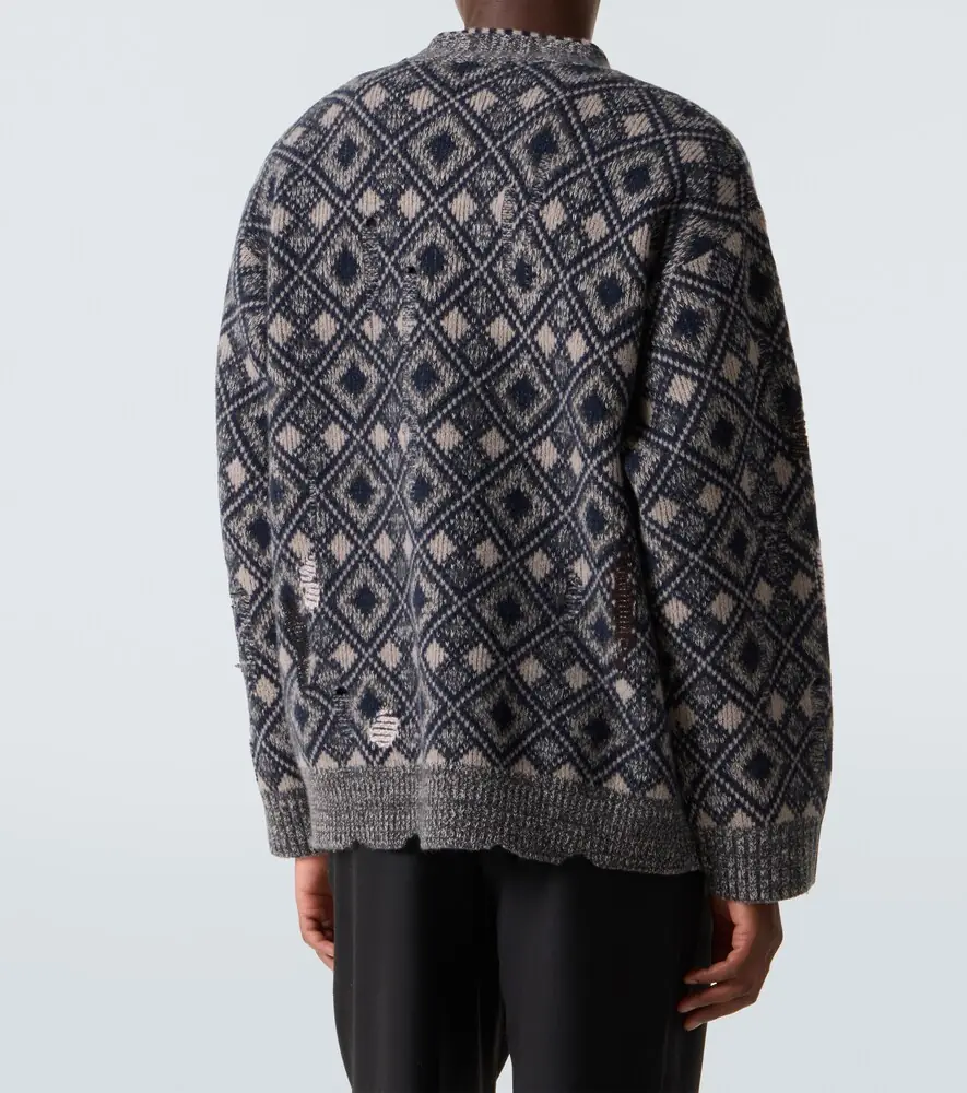 Wales Bonner Sibling oversized wool cardigan | Thumbnail 4 Wales Bonner Sibling oversized wool cardigan | Thumbnail 4