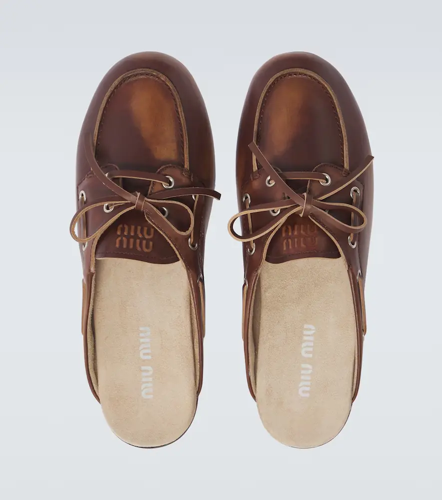 Miu Miu Leather mules | Thumbnail 5 Miu Miu Leather mules | Thumbnail 5