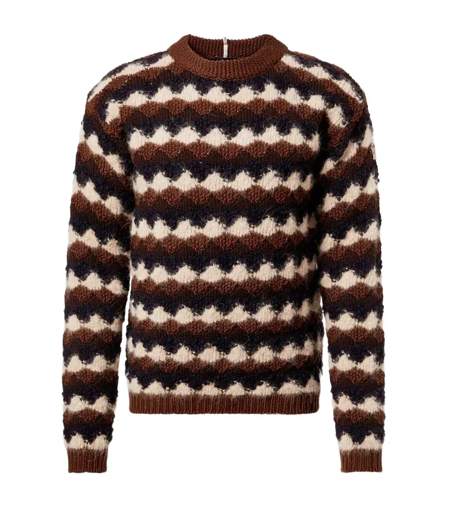 Moncler Grenoble triped wool and alpaca-blend sweater | Image 1 Moncler Grenoble triped wool and alpaca-blend sweater | Image 1