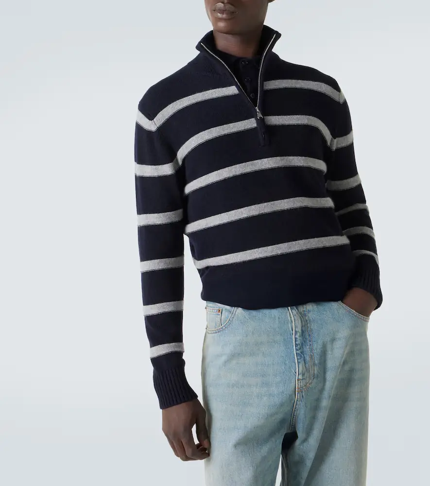 Allude Wool and cashmere half-zip sweater | Thumbnail 5 Allude Wool and cashmere half-zip sweater | Thumbnail 5