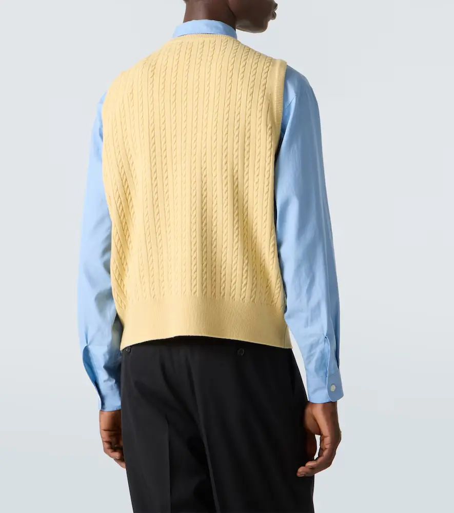 Auralee Cable-knit wool vest | Thumbnail 5