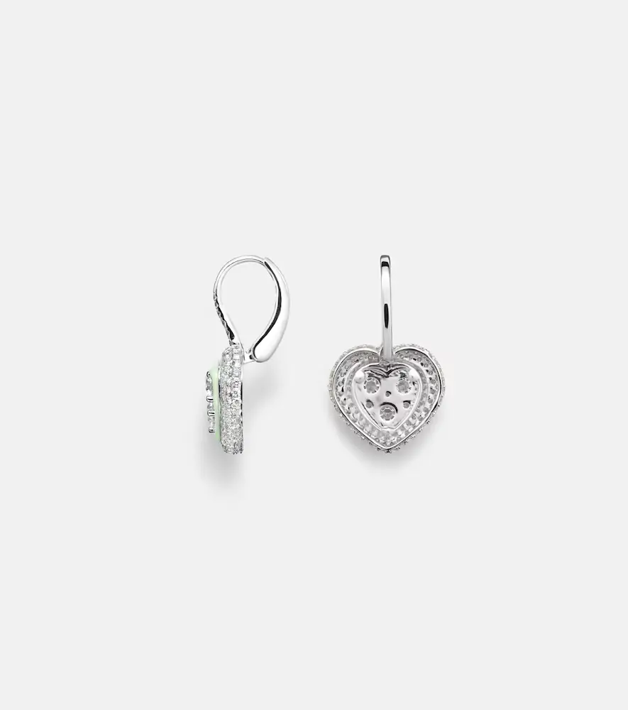 Kamyen 18kt white gold earrings with enamel and diamonds | Thumbnail 2 Kamyen 18kt white gold earrings with enamel and diamonds | Thumbnail 2
