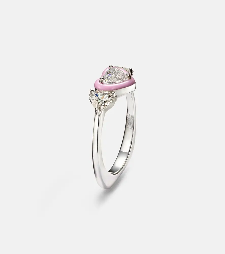 Kamyen 18kt white gold and enamel ring with diamonds | Thumbnail 2 Kamyen 18kt white gold and enamel ring with diamonds | Thumbnail 2