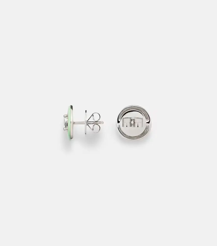 Kamyen 18kt white gold earrings with diamonds and enamel | Thumbnail 2 Kamyen 18kt white gold earrings with diamonds and enamel | Thumbnail 2