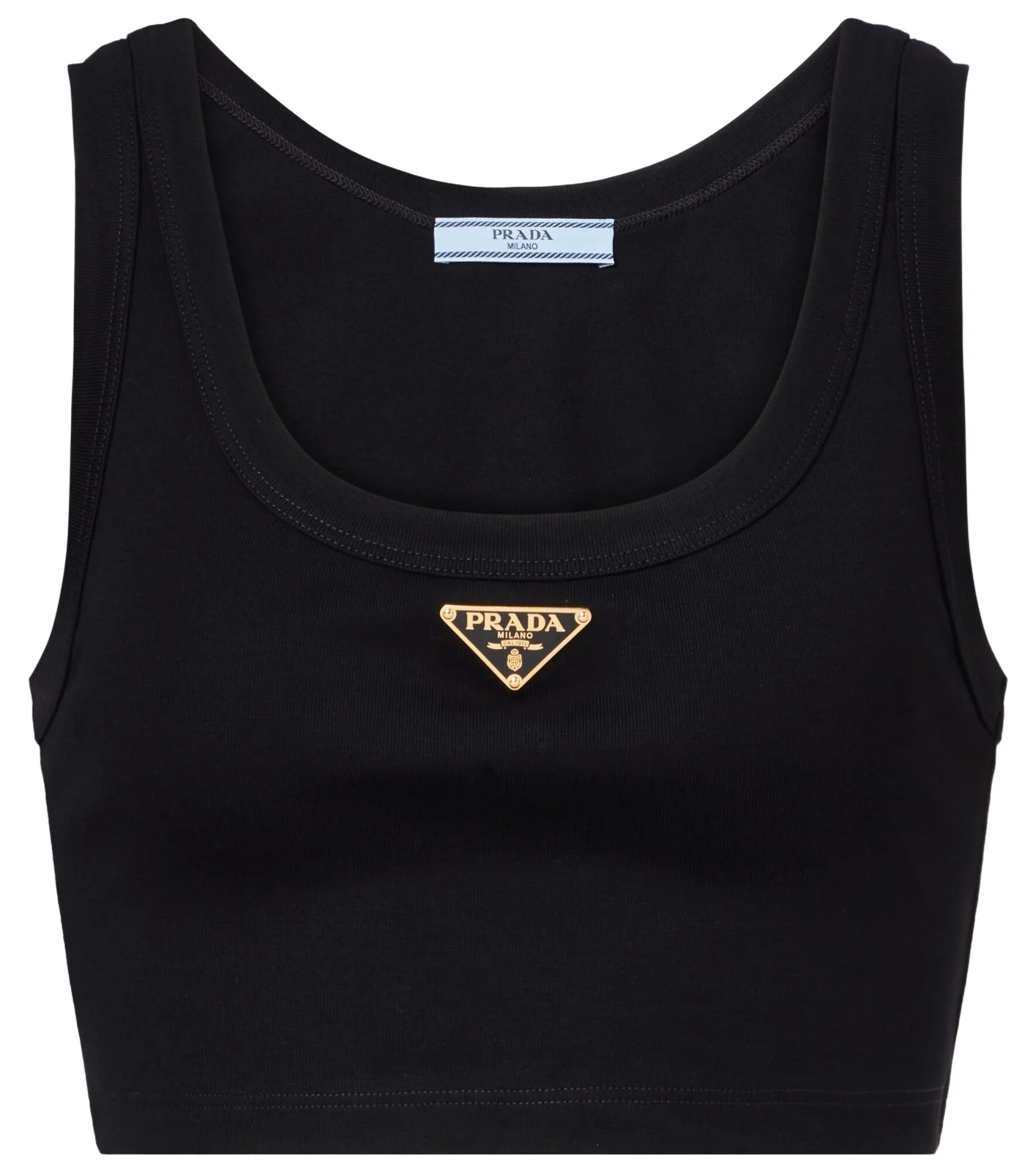 Prada Logo cotton crop top