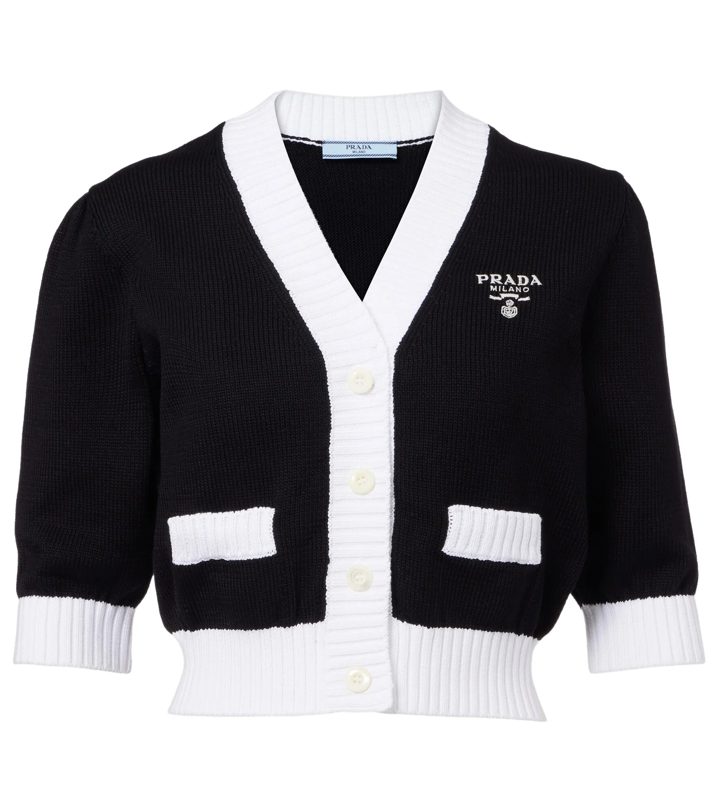 Cropped cotton cardigan Cropped cotton cardigan