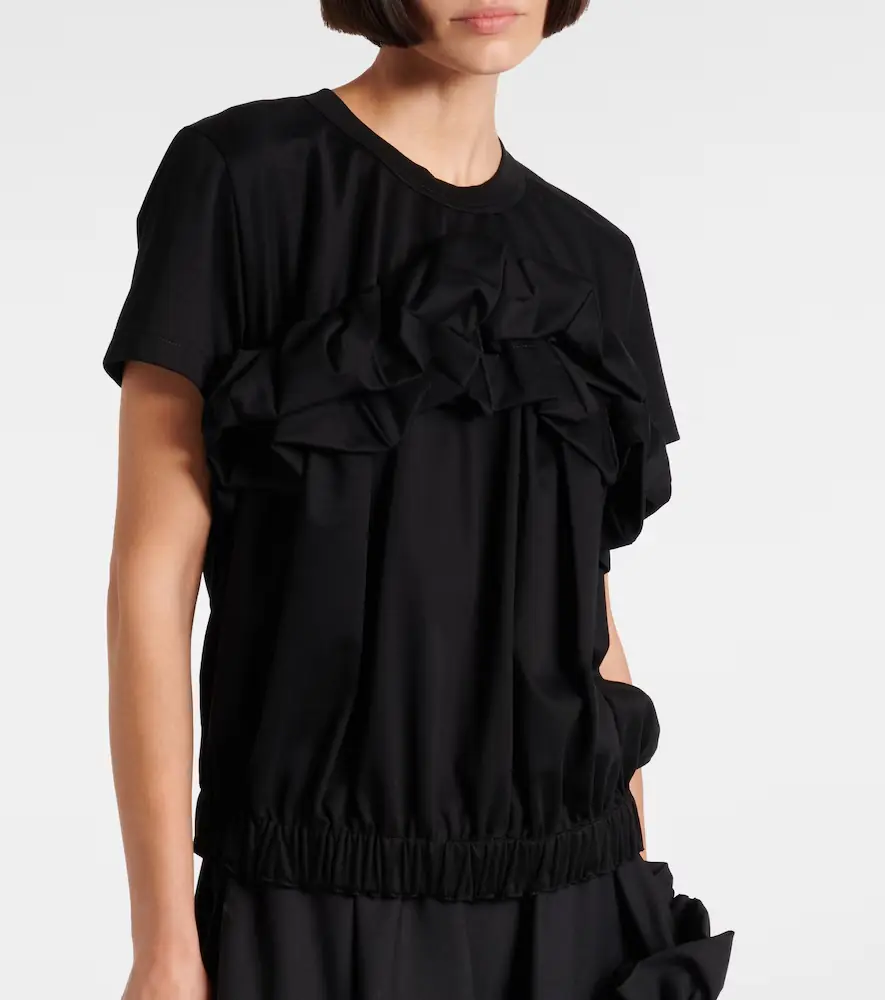 NOIR KEI NINOMIYA Ruffled cotton top | Thumbnail 6