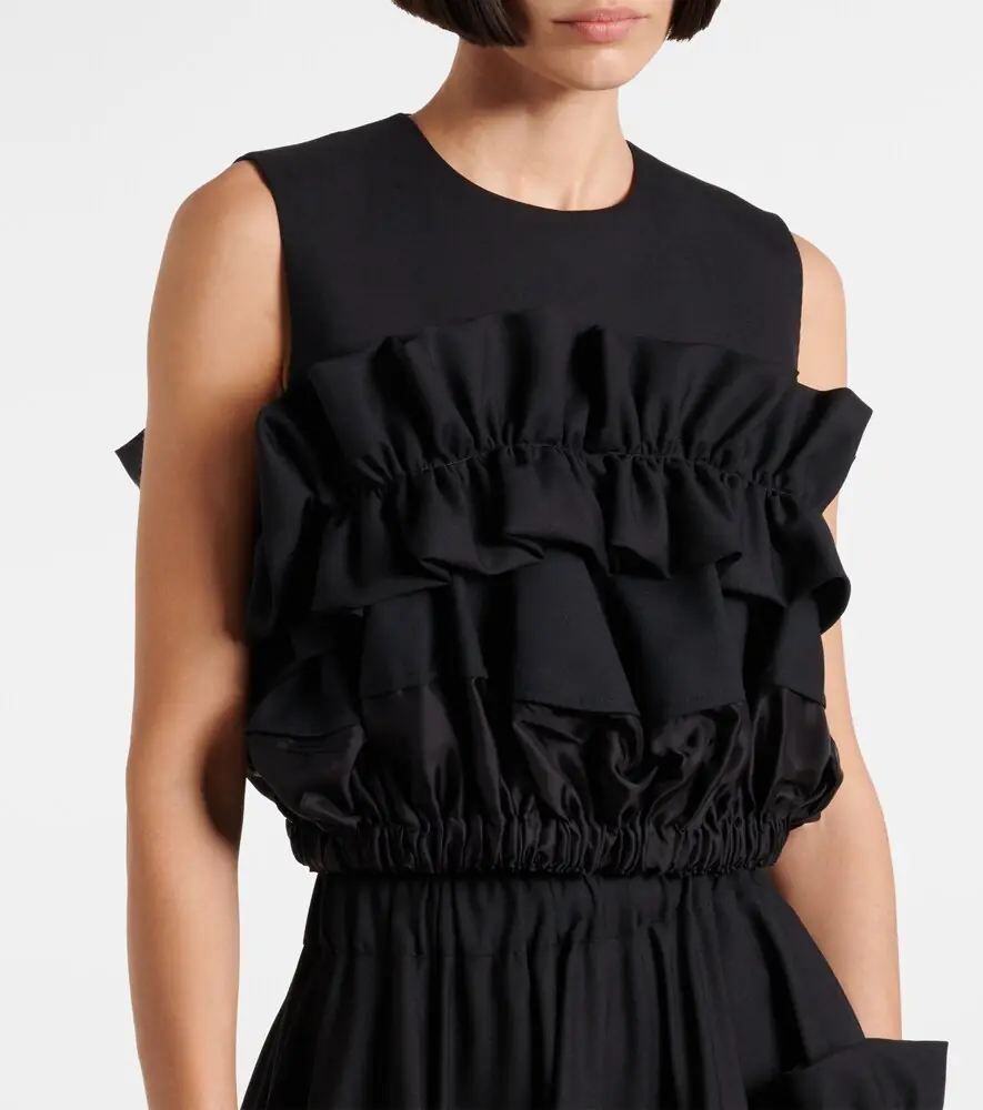 NOIR KEI NINOMIYA Ruffled wool top | Thumbnail 3 NOIR KEI NINOMIYA Ruffled wool top | Thumbnail 3