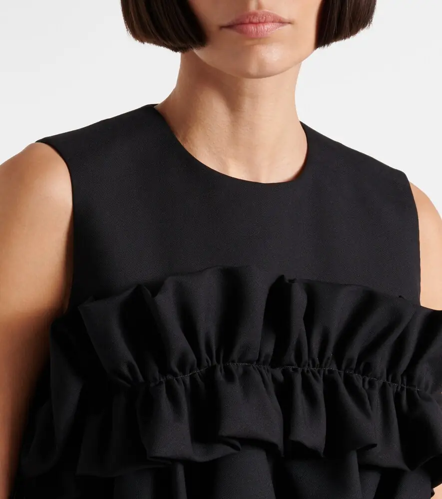 NOIR KEI NINOMIYA Ruffled wool top | Thumbnail 6 NOIR KEI NINOMIYA Ruffled wool top | Thumbnail 6