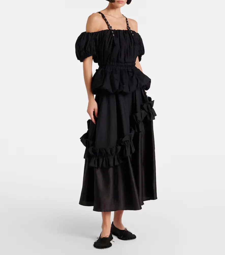 NOIR KEI NINOMIYA Peplum cotton poplin top | Thumbnail 2