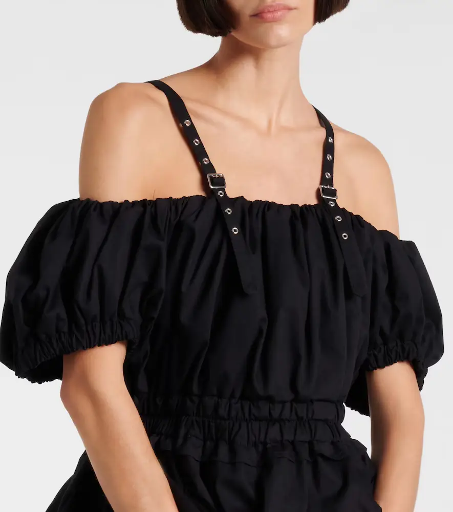 NOIR KEI NINOMIYA Peplum cotton poplin top | Thumbnail 5