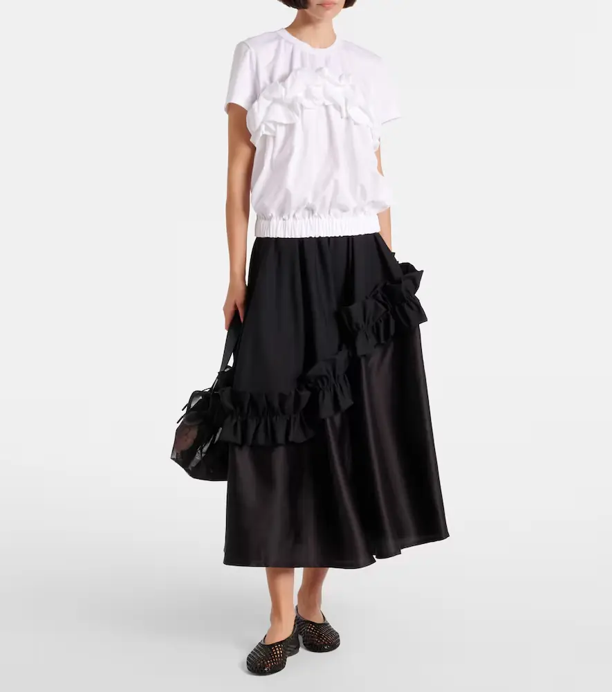 NOIR KEI NINOMIYA Ruffled cotton top | Thumbnail 2
