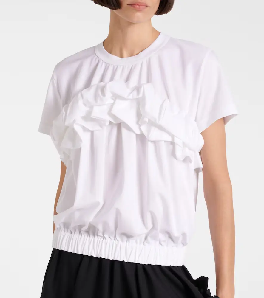 NOIR KEI NINOMIYA Ruffled cotton top | Thumbnail 5