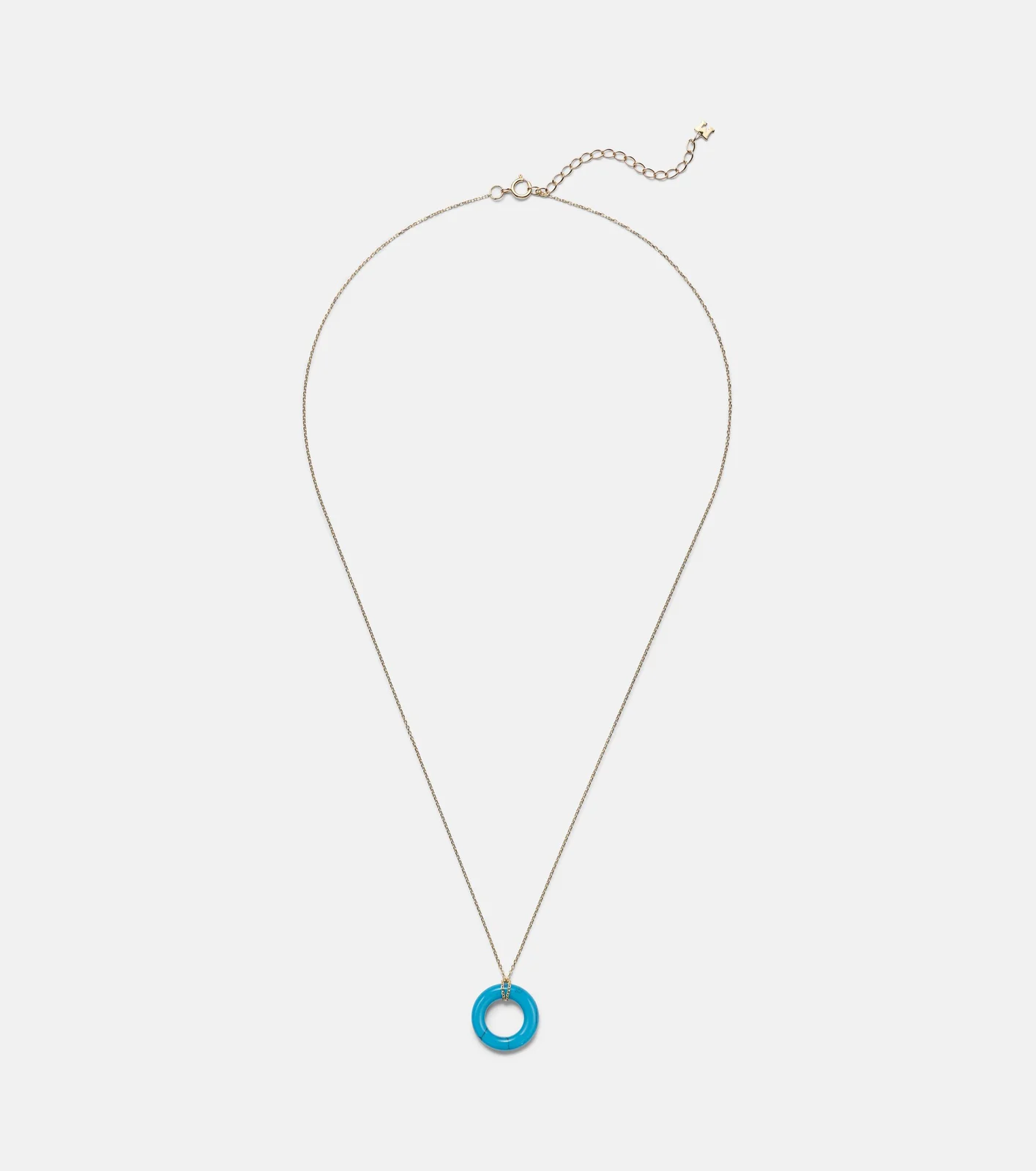 14kt gold pendant necklace with turquoise 14kt gold pendant necklace with turquoise
