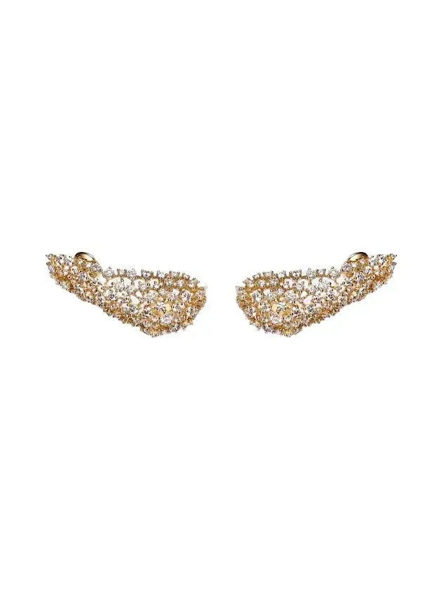 Scatter 18kt gold earrings with diamonds