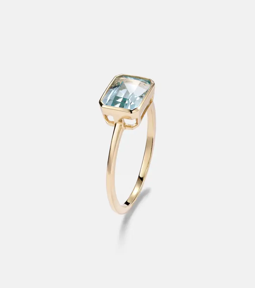 Mateo 14kt gold ring with blue topaz | Thumbnail 2